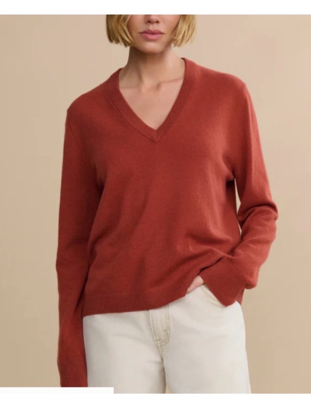Jenni Kayne Cashmere Flynn Sweater in Sienna